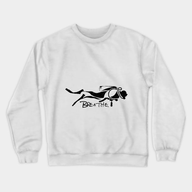Swimming diver Crewneck Sweatshirt by Lonely_Busker89